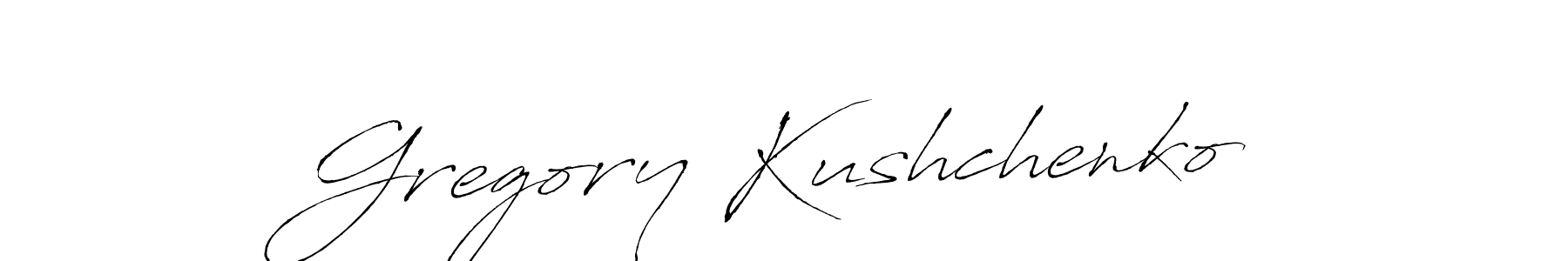 How to make Gregory Kushchenko signature? Antro_Vectra is a professional autograph style. Create handwritten signature for Gregory Kushchenko name. Gregory Kushchenko signature style 6 images and pictures png