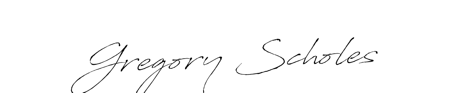 You should practise on your own different ways (Antro_Vectra) to write your name (Gregory Scholes) in signature. don't let someone else do it for you. Gregory Scholes signature style 6 images and pictures png