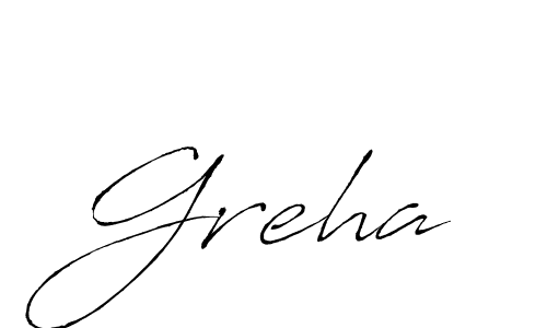 Make a beautiful signature design for name Greha. With this signature (Antro_Vectra) style, you can create a handwritten signature for free. Greha signature style 6 images and pictures png