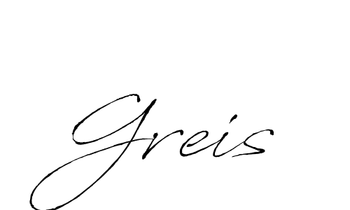 Design your own signature with our free online signature maker. With this signature software, you can create a handwritten (Antro_Vectra) signature for name Greis. Greis signature style 6 images and pictures png