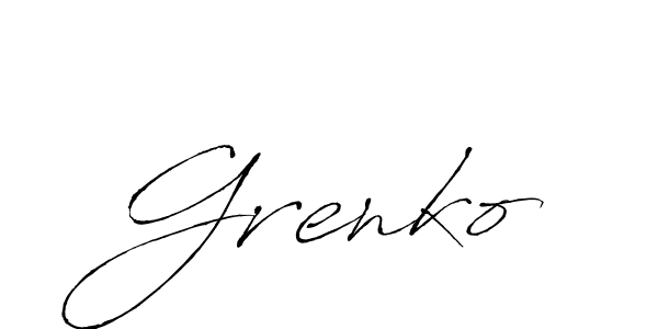 Design your own signature with our free online signature maker. With this signature software, you can create a handwritten (Antro_Vectra) signature for name Grenko. Grenko signature style 6 images and pictures png