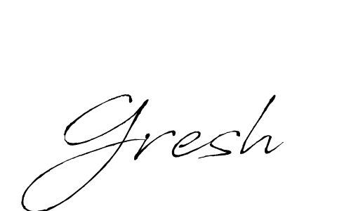 Also we have Gresh name is the best signature style. Create professional handwritten signature collection using Antro_Vectra autograph style. Gresh signature style 6 images and pictures png