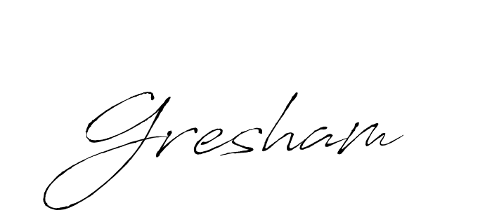 Create a beautiful signature design for name Gresham. With this signature (Antro_Vectra) fonts, you can make a handwritten signature for free. Gresham signature style 6 images and pictures png