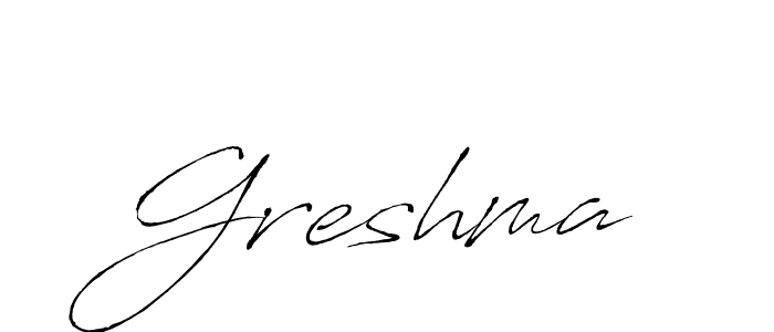 How to make Greshma signature? Antro_Vectra is a professional autograph style. Create handwritten signature for Greshma name. Greshma signature style 6 images and pictures png