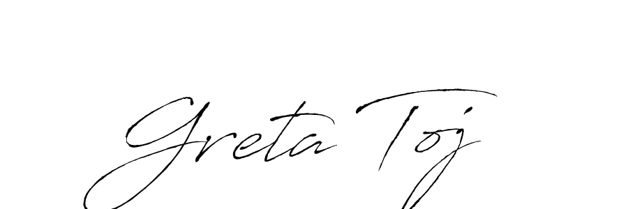 Also You can easily find your signature by using the search form. We will create Greta Toj name handwritten signature images for you free of cost using Antro_Vectra sign style. Greta Toj signature style 6 images and pictures png