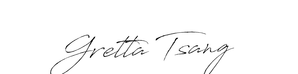 How to make Gretta Tsang name signature. Use Antro_Vectra style for creating short signs online. This is the latest handwritten sign. Gretta Tsang signature style 6 images and pictures png