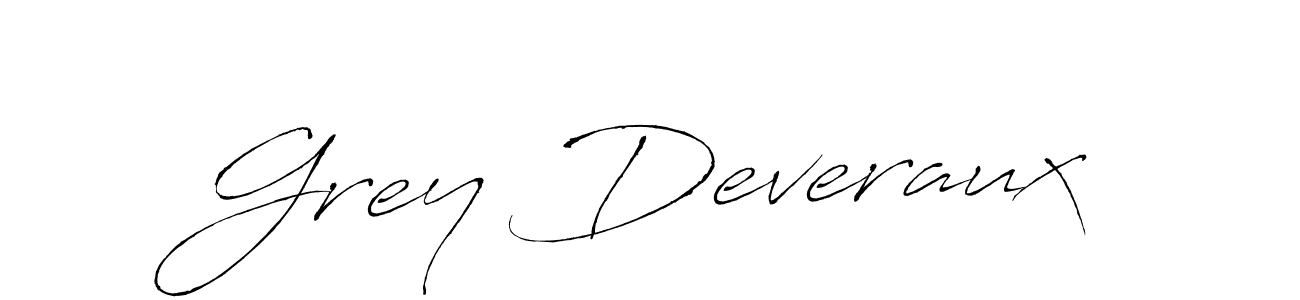 Make a beautiful signature design for name Grey Deveraux. With this signature (Antro_Vectra) style, you can create a handwritten signature for free. Grey Deveraux signature style 6 images and pictures png