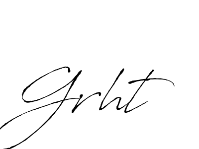 How to make Grht name signature. Use Antro_Vectra style for creating short signs online. This is the latest handwritten sign. Grht signature style 6 images and pictures png