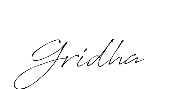 How to make Gridha name signature. Use Antro_Vectra style for creating short signs online. This is the latest handwritten sign. Gridha signature style 6 images and pictures png