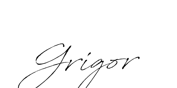 Make a beautiful signature design for name Grigor. With this signature (Antro_Vectra) style, you can create a handwritten signature for free. Grigor signature style 6 images and pictures png