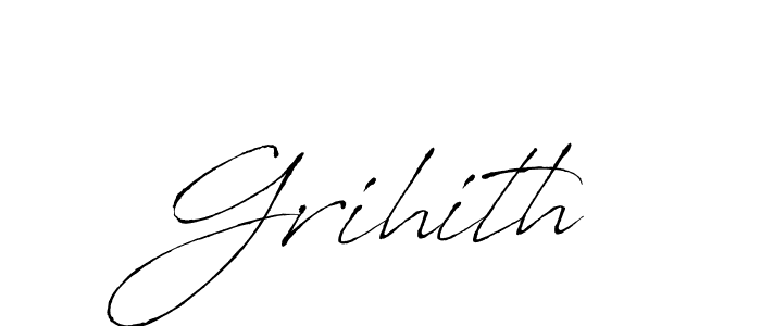 Design your own signature with our free online signature maker. With this signature software, you can create a handwritten (Antro_Vectra) signature for name Grihith. Grihith signature style 6 images and pictures png