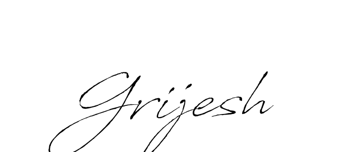 How to make Grijesh signature? Antro_Vectra is a professional autograph style. Create handwritten signature for Grijesh name. Grijesh signature style 6 images and pictures png