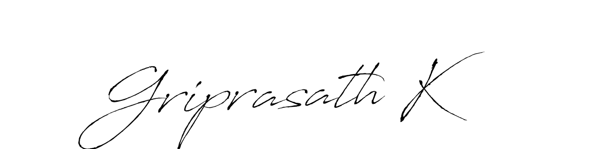 Griprasath K stylish signature style. Best Handwritten Sign (Antro_Vectra) for my name. Handwritten Signature Collection Ideas for my name Griprasath K. Griprasath K signature style 6 images and pictures png