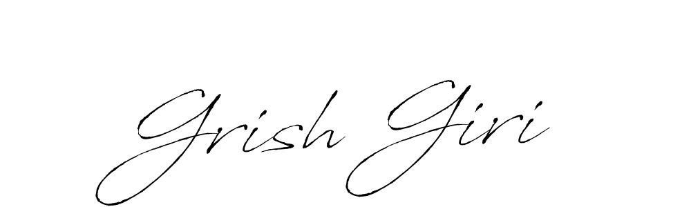 You should practise on your own different ways (Antro_Vectra) to write your name (Grish Giri) in signature. don't let someone else do it for you. Grish Giri signature style 6 images and pictures png