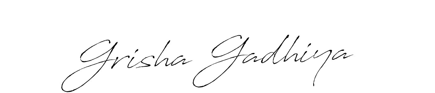 Also You can easily find your signature by using the search form. We will create Grisha Gadhiya name handwritten signature images for you free of cost using Antro_Vectra sign style. Grisha Gadhiya signature style 6 images and pictures png