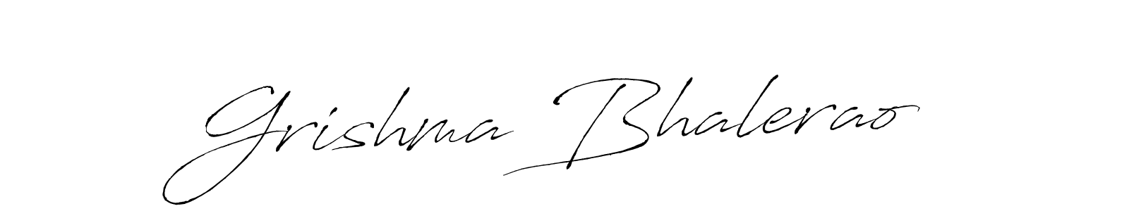 Design your own signature with our free online signature maker. With this signature software, you can create a handwritten (Antro_Vectra) signature for name Grishma Bhalerao. Grishma Bhalerao signature style 6 images and pictures png