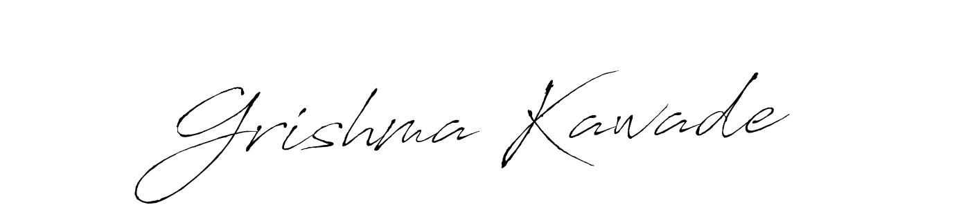 Create a beautiful signature design for name Grishma Kawade. With this signature (Antro_Vectra) fonts, you can make a handwritten signature for free. Grishma Kawade signature style 6 images and pictures png