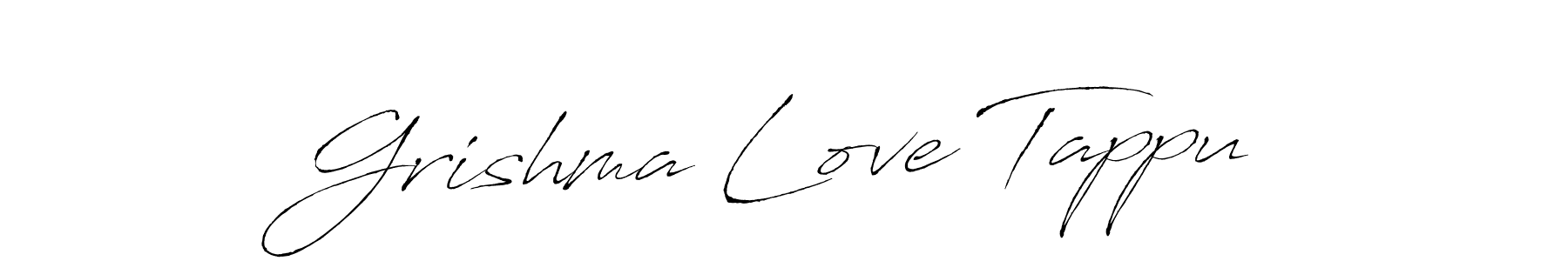 Design your own signature with our free online signature maker. With this signature software, you can create a handwritten (Antro_Vectra) signature for name Grishma Love Tappu. Grishma Love Tappu signature style 6 images and pictures png