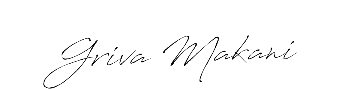 Design your own signature with our free online signature maker. With this signature software, you can create a handwritten (Antro_Vectra) signature for name Griva Makani. Griva Makani signature style 6 images and pictures png