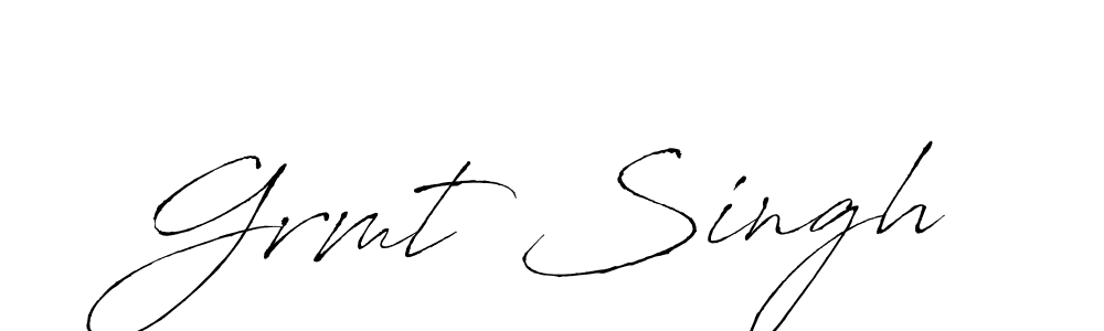 The best way (Antro_Vectra) to make a short signature is to pick only two or three words in your name. The name Grmt Singh include a total of six letters. For converting this name. Grmt Singh signature style 6 images and pictures png