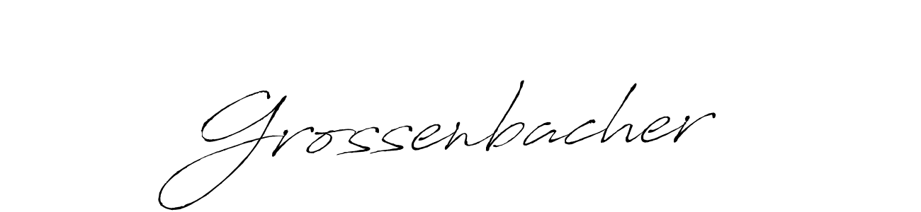 Make a beautiful signature design for name Grossenbacher. With this signature (Antro_Vectra) style, you can create a handwritten signature for free. Grossenbacher signature style 6 images and pictures png