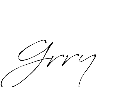 Make a beautiful signature design for name Grry. With this signature (Antro_Vectra) style, you can create a handwritten signature for free. Grry signature style 6 images and pictures png