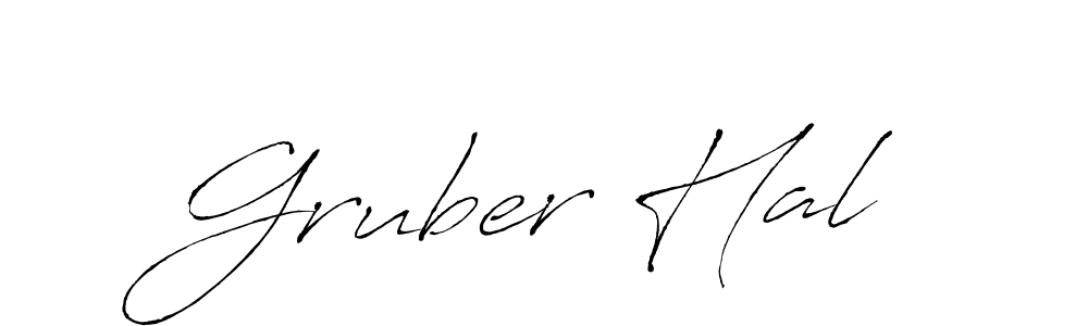 How to make Gruber Hal signature? Antro_Vectra is a professional autograph style. Create handwritten signature for Gruber Hal name. Gruber Hal signature style 6 images and pictures png