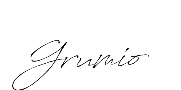 The best way (Antro_Vectra) to make a short signature is to pick only two or three words in your name. The name Grumio include a total of six letters. For converting this name. Grumio signature style 6 images and pictures png