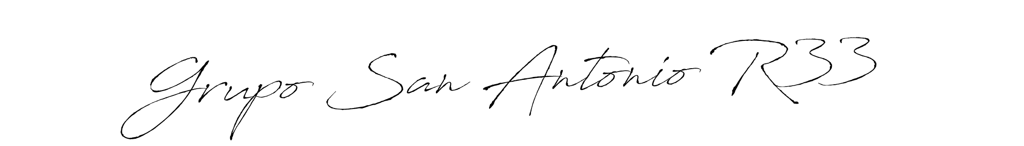 Similarly Antro_Vectra is the best handwritten signature design. Signature creator online .You can use it as an online autograph creator for name Grupo San Antonio R33. Grupo San Antonio R33 signature style 6 images and pictures png