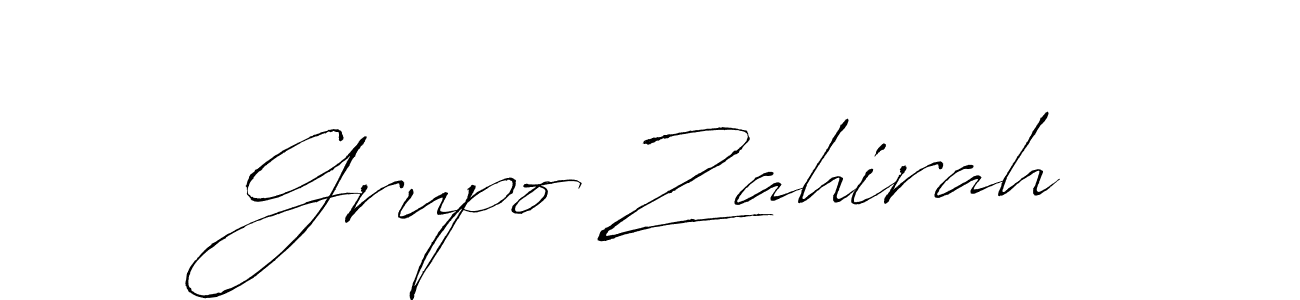 Design your own signature with our free online signature maker. With this signature software, you can create a handwritten (Antro_Vectra) signature for name Grupo Zahirah. Grupo Zahirah signature style 6 images and pictures png
