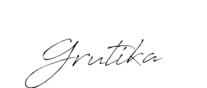Make a beautiful signature design for name Grutika. With this signature (Antro_Vectra) style, you can create a handwritten signature for free. Grutika signature style 6 images and pictures png