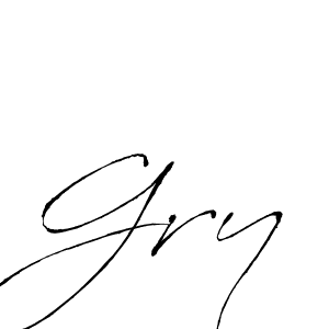 Gry stylish signature style. Best Handwritten Sign (Antro_Vectra) for my name. Handwritten Signature Collection Ideas for my name Gry. Gry signature style 6 images and pictures png