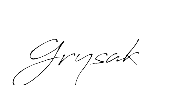 Design your own signature with our free online signature maker. With this signature software, you can create a handwritten (Antro_Vectra) signature for name Grysak. Grysak signature style 6 images and pictures png