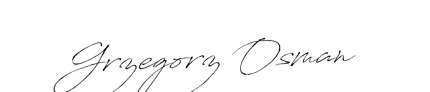 How to make Grzegorz Osman name signature. Use Antro_Vectra style for creating short signs online. This is the latest handwritten sign. Grzegorz Osman signature style 6 images and pictures png