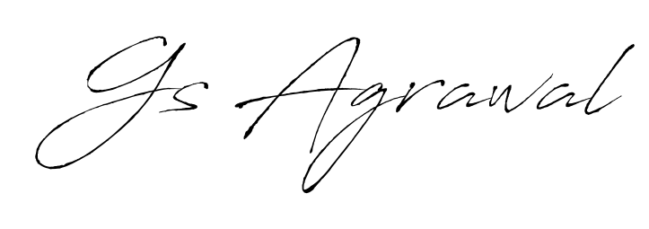 Use a signature maker to create a handwritten signature online. With this signature software, you can design (Antro_Vectra) your own signature for name Gs Agrawal. Gs Agrawal signature style 6 images and pictures png