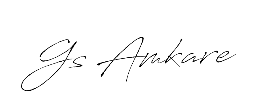 Make a beautiful signature design for name Gs Amkare. With this signature (Antro_Vectra) style, you can create a handwritten signature for free. Gs Amkare signature style 6 images and pictures png