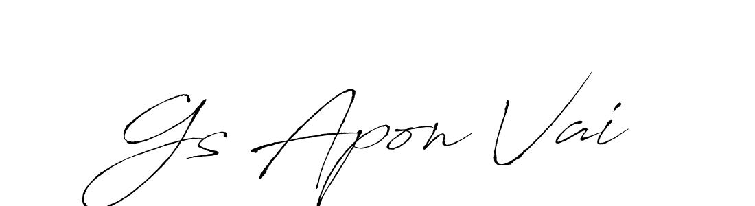 Also You can easily find your signature by using the search form. We will create Gs Apon Vai name handwritten signature images for you free of cost using Antro_Vectra sign style. Gs Apon Vai signature style 6 images and pictures png