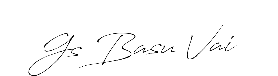 Gs Basu Vai stylish signature style. Best Handwritten Sign (Antro_Vectra) for my name. Handwritten Signature Collection Ideas for my name Gs Basu Vai. Gs Basu Vai signature style 6 images and pictures png