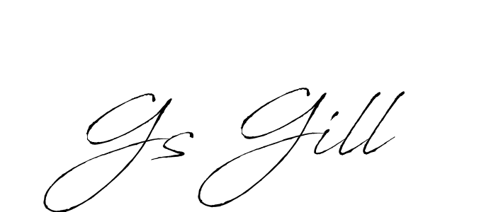 Gs Gill stylish signature style. Best Handwritten Sign (Antro_Vectra) for my name. Handwritten Signature Collection Ideas for my name Gs Gill. Gs Gill signature style 6 images and pictures png