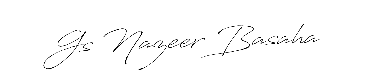 Antro_Vectra is a professional signature style that is perfect for those who want to add a touch of class to their signature. It is also a great choice for those who want to make their signature more unique. Get Gs Nazeer Basaha name to fancy signature for free. Gs Nazeer Basaha signature style 6 images and pictures png
