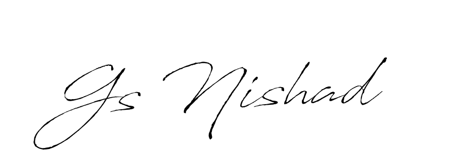 Also we have Gs Nishad name is the best signature style. Create professional handwritten signature collection using Antro_Vectra autograph style. Gs Nishad signature style 6 images and pictures png