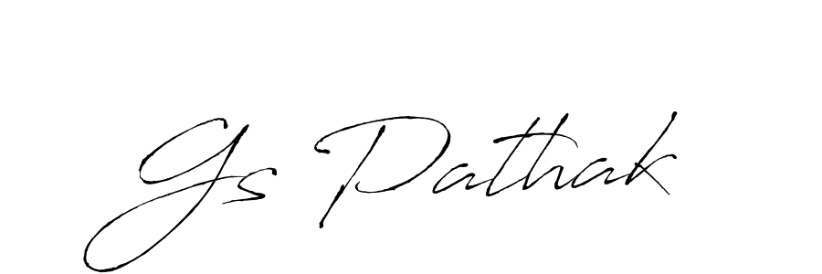 You should practise on your own different ways (Antro_Vectra) to write your name (Gs Pathak) in signature. don't let someone else do it for you. Gs Pathak signature style 6 images and pictures png