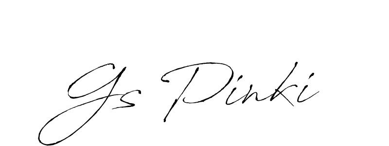 Use a signature maker to create a handwritten signature online. With this signature software, you can design (Antro_Vectra) your own signature for name Gs Pinki. Gs Pinki signature style 6 images and pictures png