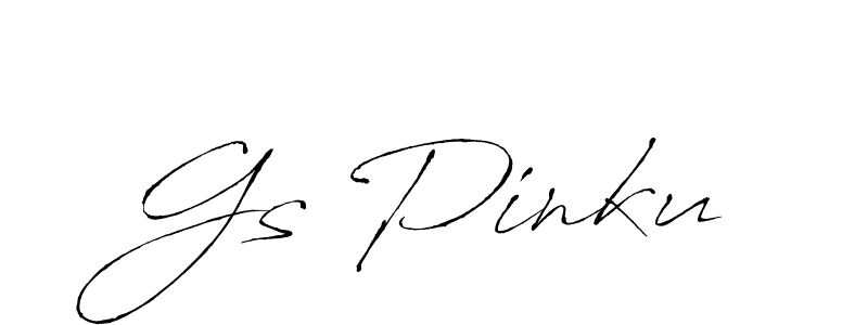 Gs Pinku stylish signature style. Best Handwritten Sign (Antro_Vectra) for my name. Handwritten Signature Collection Ideas for my name Gs Pinku. Gs Pinku signature style 6 images and pictures png