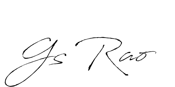 Gs Rao stylish signature style. Best Handwritten Sign (Antro_Vectra) for my name. Handwritten Signature Collection Ideas for my name Gs Rao. Gs Rao signature style 6 images and pictures png