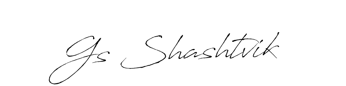 Create a beautiful signature design for name Gs Shashtvik. With this signature (Antro_Vectra) fonts, you can make a handwritten signature for free. Gs Shashtvik signature style 6 images and pictures png