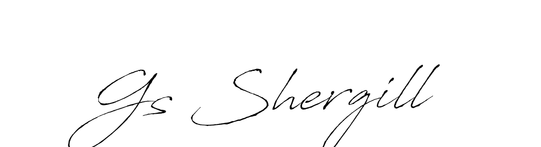 Design your own signature with our free online signature maker. With this signature software, you can create a handwritten (Antro_Vectra) signature for name Gs Shergill. Gs Shergill signature style 6 images and pictures png