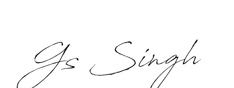 Create a beautiful signature design for name Gs Singh. With this signature (Antro_Vectra) fonts, you can make a handwritten signature for free. Gs Singh signature style 6 images and pictures png