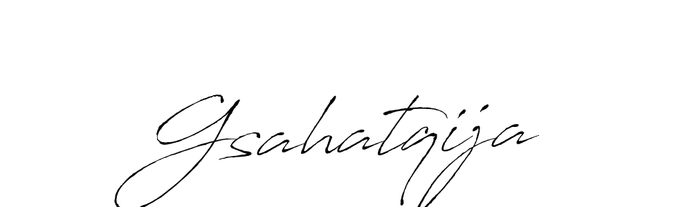 Antro_Vectra is a professional signature style that is perfect for those who want to add a touch of class to their signature. It is also a great choice for those who want to make their signature more unique. Get Gsahatqija name to fancy signature for free. Gsahatqija signature style 6 images and pictures png
