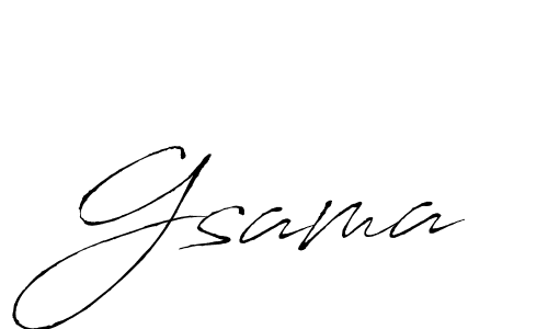 You should practise on your own different ways (Antro_Vectra) to write your name (Gsama) in signature. don't let someone else do it for you. Gsama signature style 6 images and pictures png